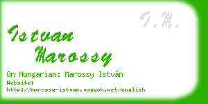 istvan marossy business card